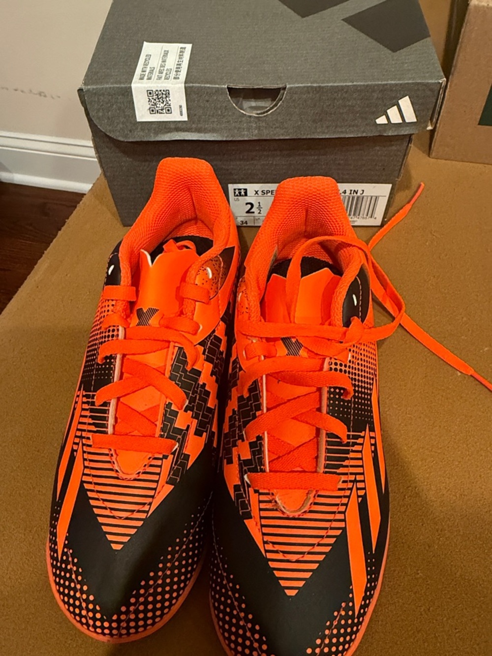 adidas Gray and White Soccer Shoe Box — X Speedportal Messi